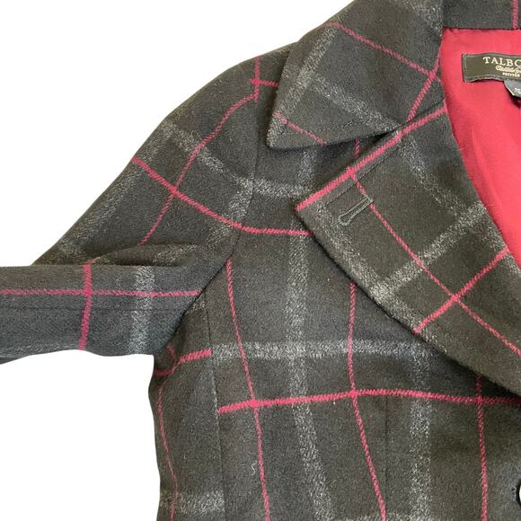 Talbots Sz 4P Kate Fit Wool Blend Plaid Fitted Blazer Single Breasted Careerwear - Picture 13 of 16